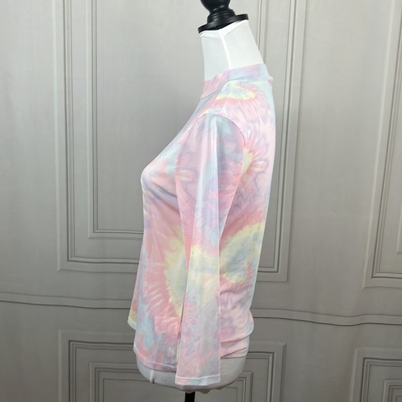 Sheer pastel tie dye top 🖤 - Picture 6 of 10